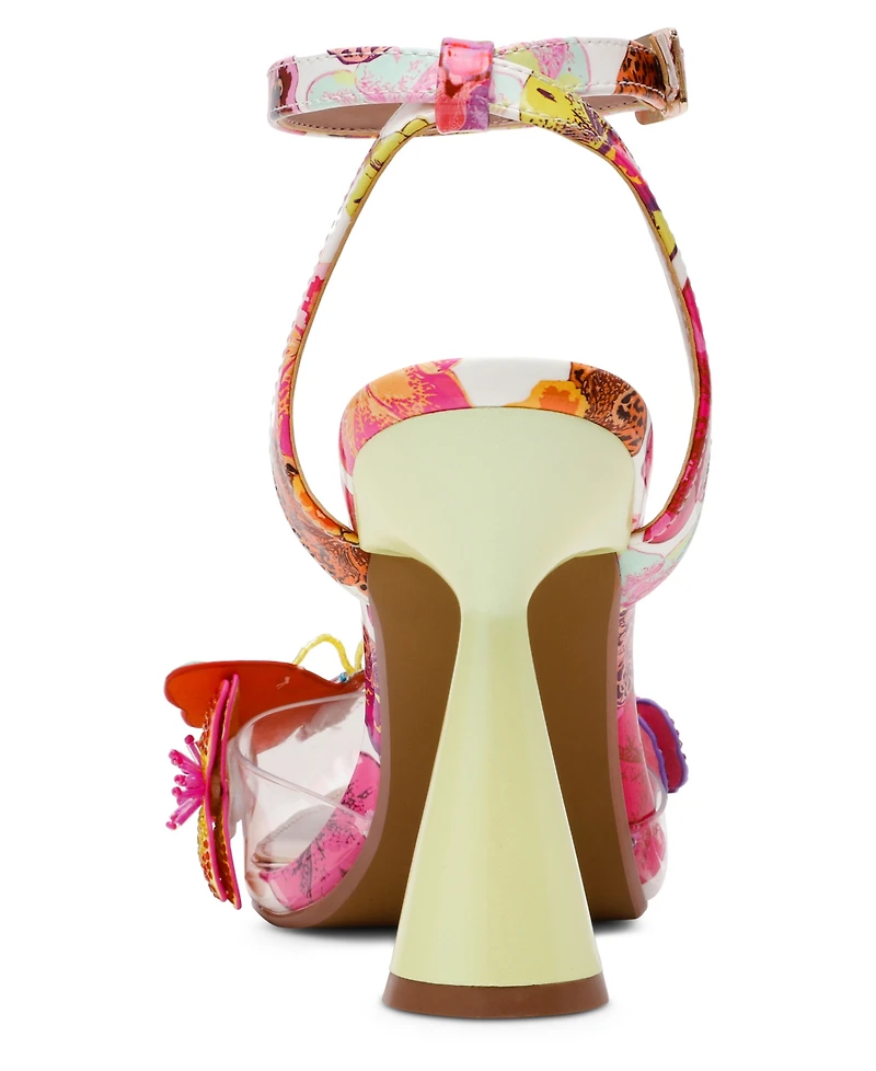Betsey Johnson Women's Chelsie Butterfly Floral Ankle Strap Pumps