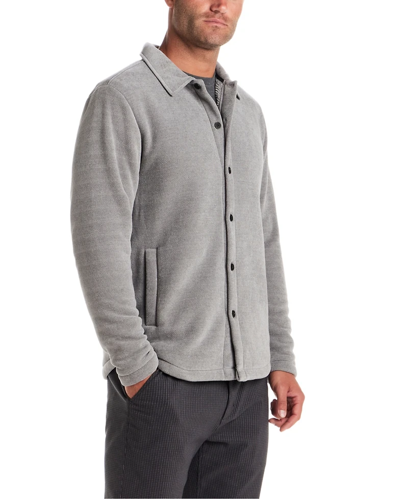 Vintage & Black Men's Brushed Corded Button Front Shirt Jacket