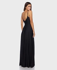 B Darlin Juniors' Sleeveless V-Neck Jersey Gown, Created for Macy's