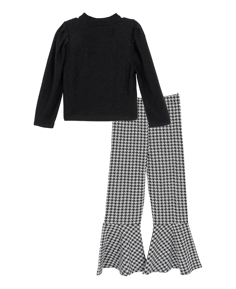 Rare Editions Girls 4T-6X Long-Sleeve Top, Handbag and Pants, 3-Piece Set