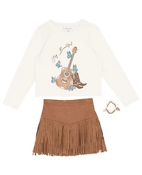 Rare Editions Girls 7-12 Long-Sleeve Top and Skorts, 2-Piece Set
