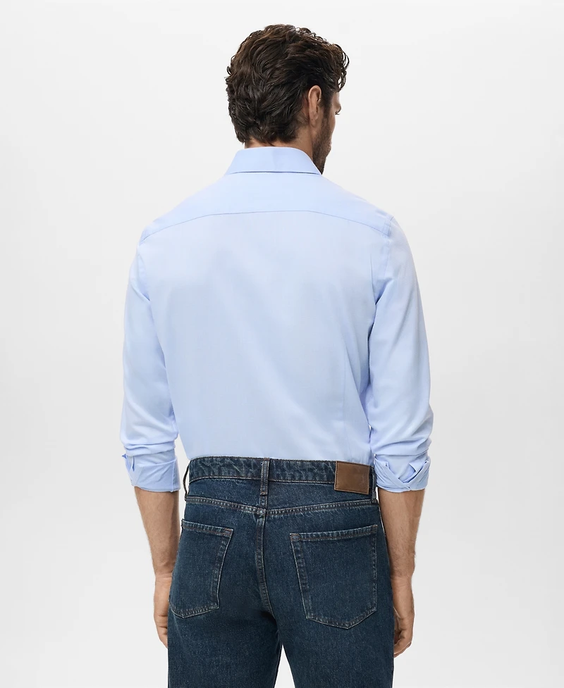 Mango Men's Slim-Fit Cotton Shirt