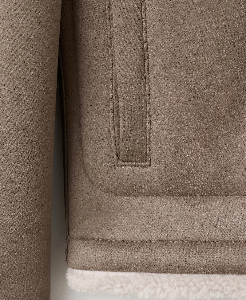 Mango Men's Sheepskin Details Double Face Jacket