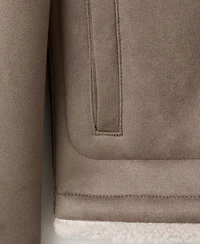 Mango Men's Sheepskin Details Double Face Jacket
