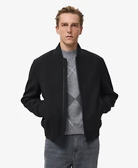 Mango Men's Bomber Zip Jacket