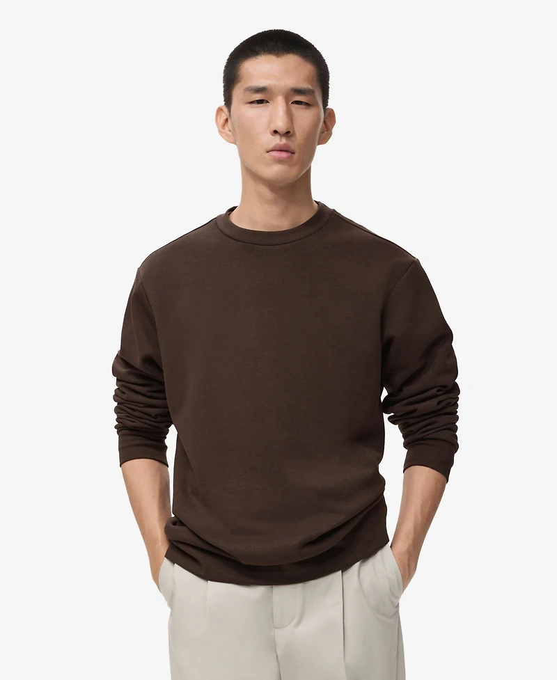 Mango Men's Regular-Fit Cotton Sweatshirt