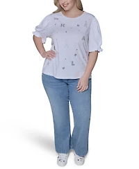 Karl Lagerfeld Paris Plus Crewneck Top