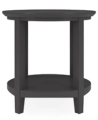 Furniture 47" Solid Wood Hedworth Round End Table
