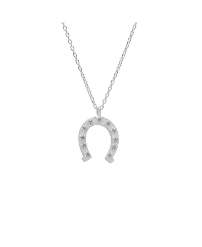 Spero London Sterling Silver Horseshoe Equestrian Necklace