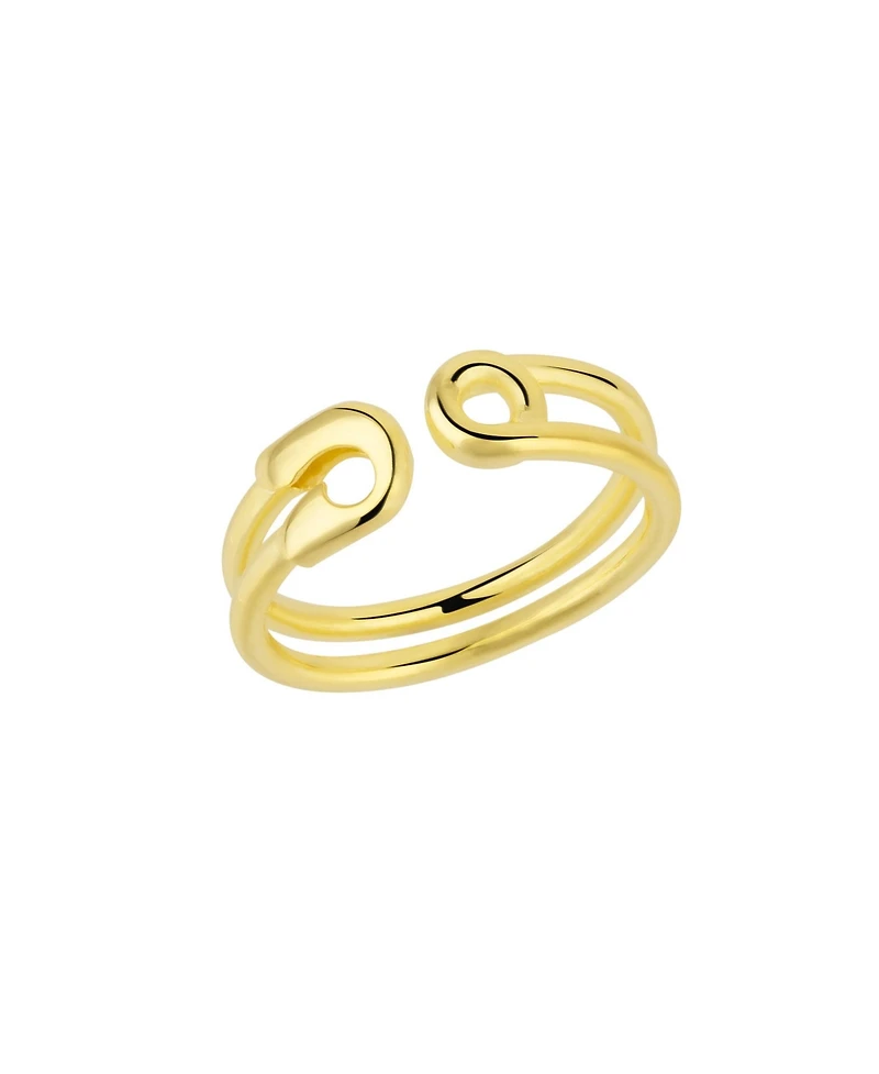 Spero London Sterling Silver Safety Pin Ring