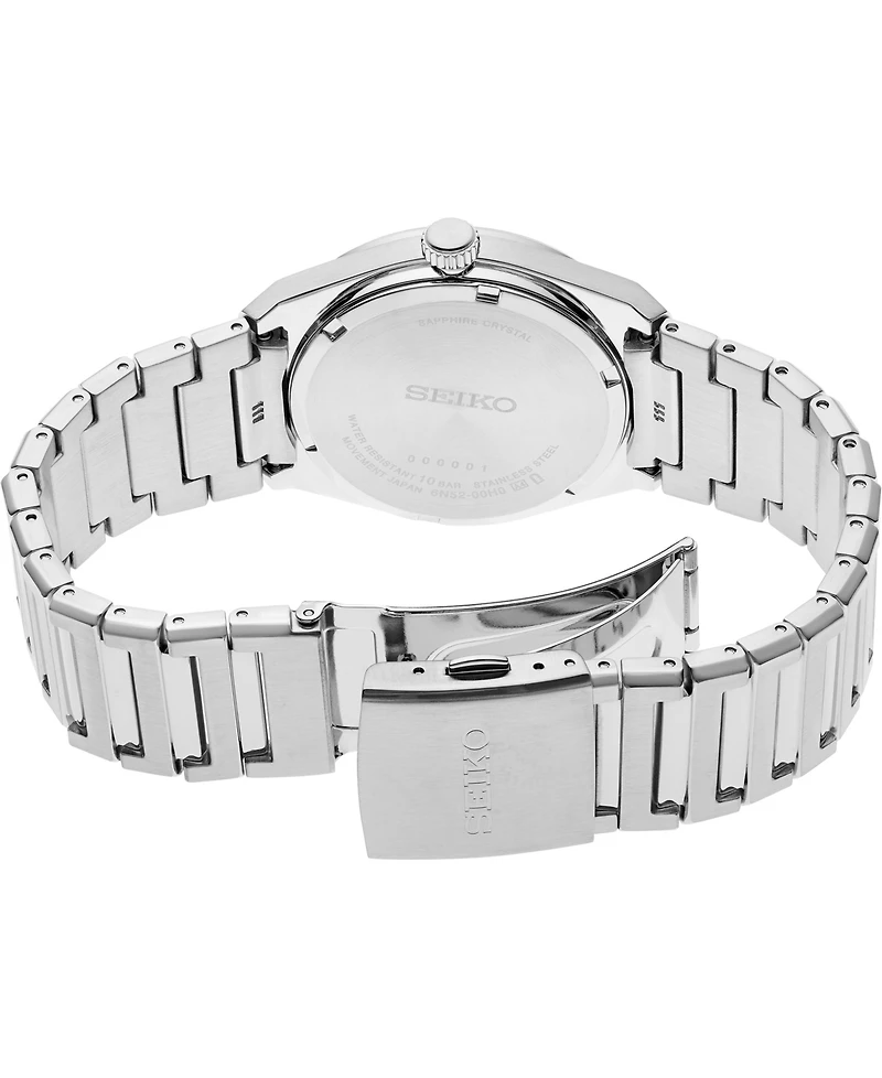 Seiko Men's Essentials Silver Stainless Steel Bracelet Watch, 38.9mm