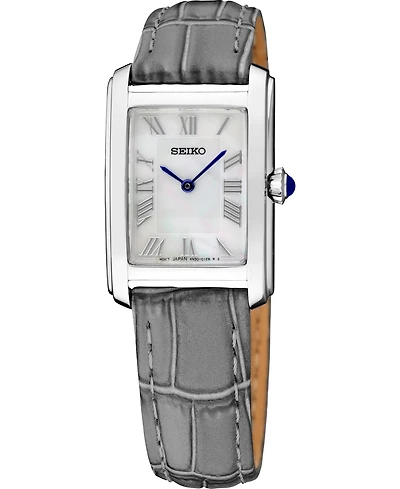 Seiko Women's Essentials Quartz Leather Strap Watch, 22.2mm