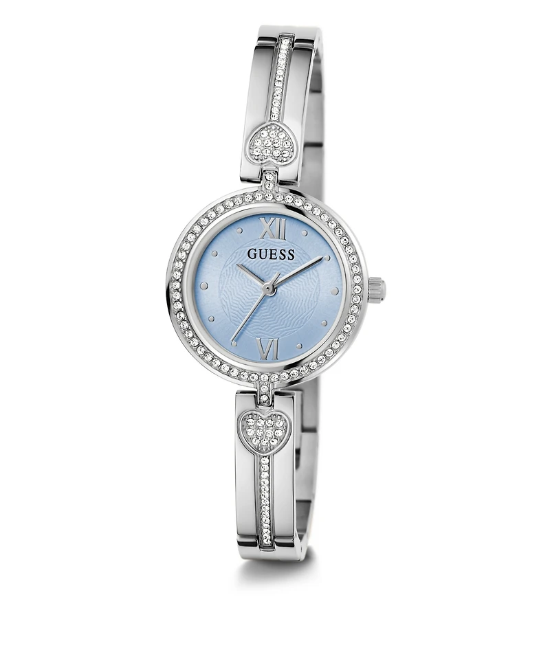 Guess Women's Silver-Tone Analog Watch, 27mm