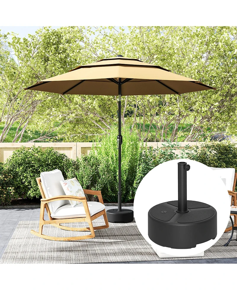 Outsunny Round Patio Umbrella Base Holder, Outdoor Umbrella Sd,