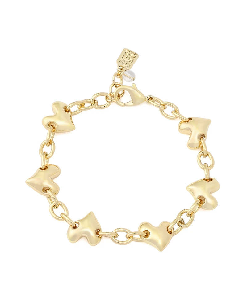 Robert Lee Morris Soho Gold Heart Charm Strand Bracelet