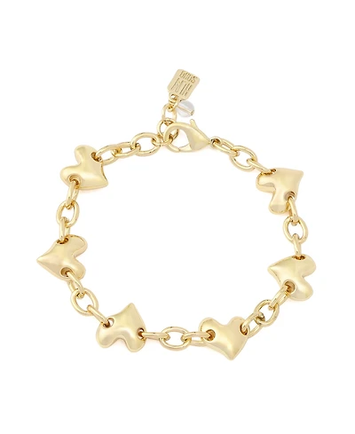 Robert Lee Morris Soho Gold Heart Charm Strand Bracelet