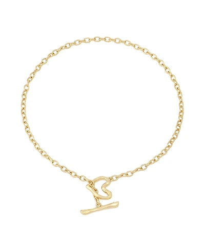 Robert Lee Morris Soho Gold Heart Pendant Toggle Necklace