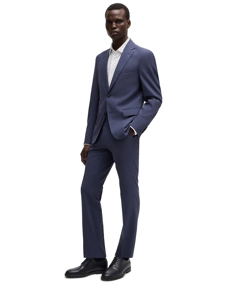 Boss by Hugo Men's Printed Performance-Stretch Slim-Fit Dress Shirt