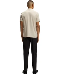 Boss by Hugo Men's Hopsack Panelling Paddy Polo Shirt