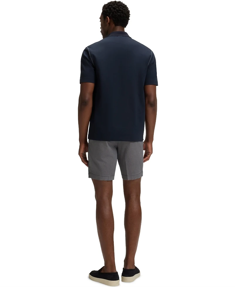 Boss by Hugo Men's Micro-Patterned Stretch Cotton Slim-Fit Shorts