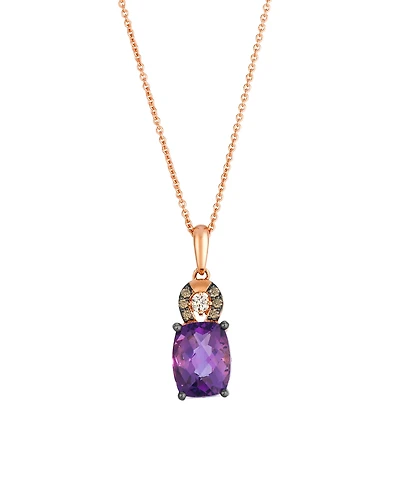 Le Vian Amethyst (1.90 ct. t.w.), Vanilla and Chocolate Diamond Pendant Necklace (0.12 ct. t.w.) in 14K Strawberry Gold