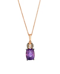 Le Vian Amethyst (1.90 ct. t.w.), Vanilla and Chocolate Diamond Pendant Necklace (0.12 ct. t.w.) in 14K Strawberry Gold