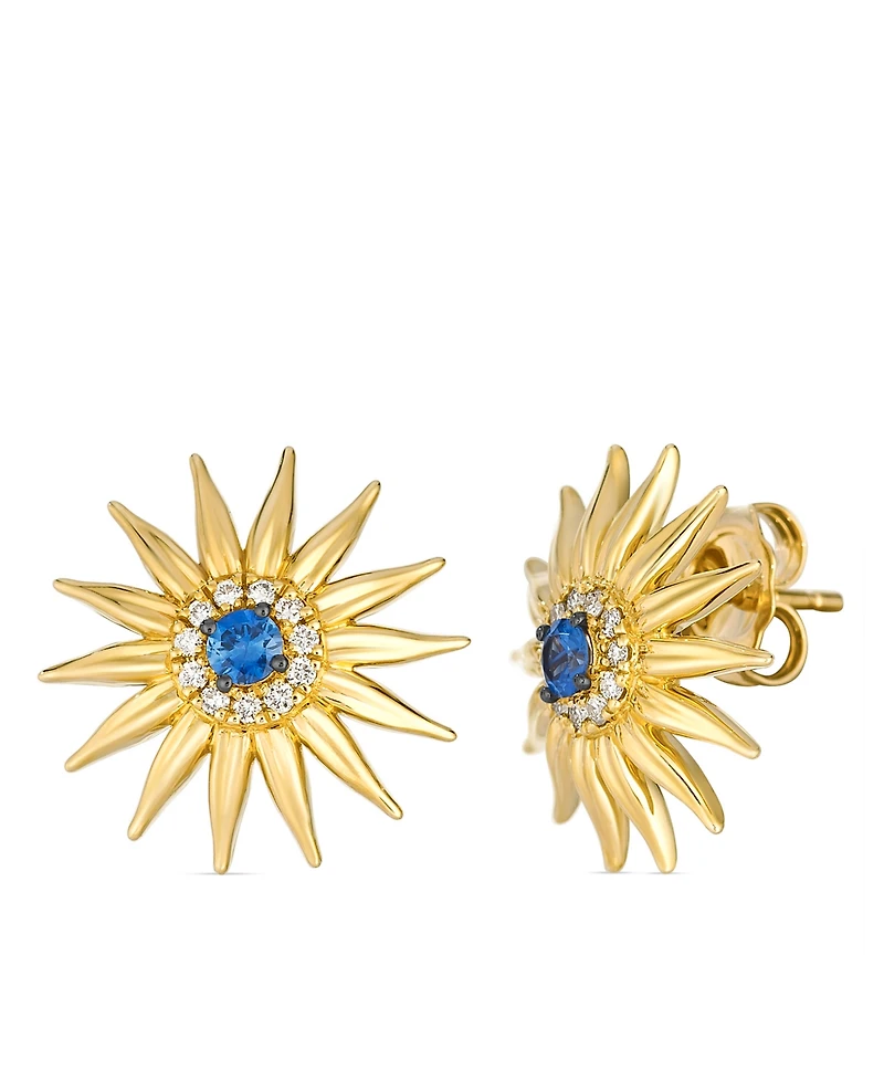 Le Vian Nude Diamond (0.11 ct. t.w.) and Sapphires (0.17 ct. t.w.) Stud Earrings in 14k Honey Gold