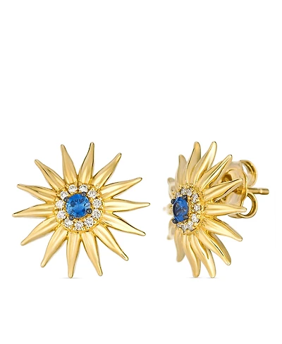 Le Vian Nude Diamond (0.11 ct. t.w.) and Sapphires (0.17 ct. t.w.) Stud Earrings in 14k Honey Gold
