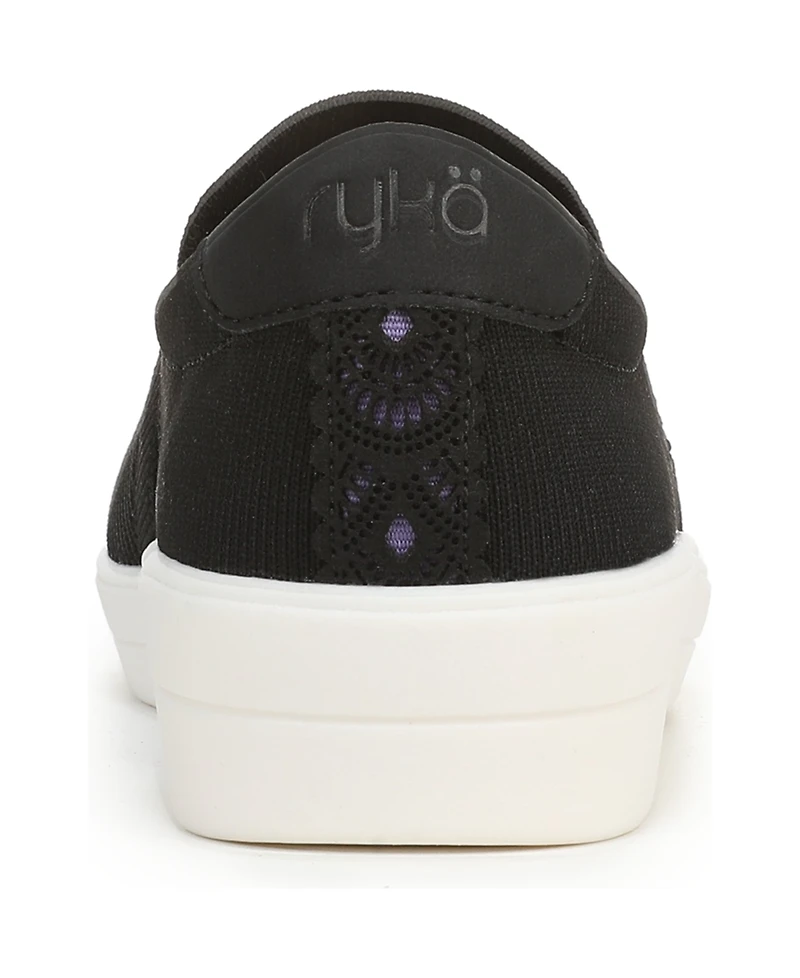 Ryka Women's Viv Ease Knit Court Inspired Slip On Sneakers