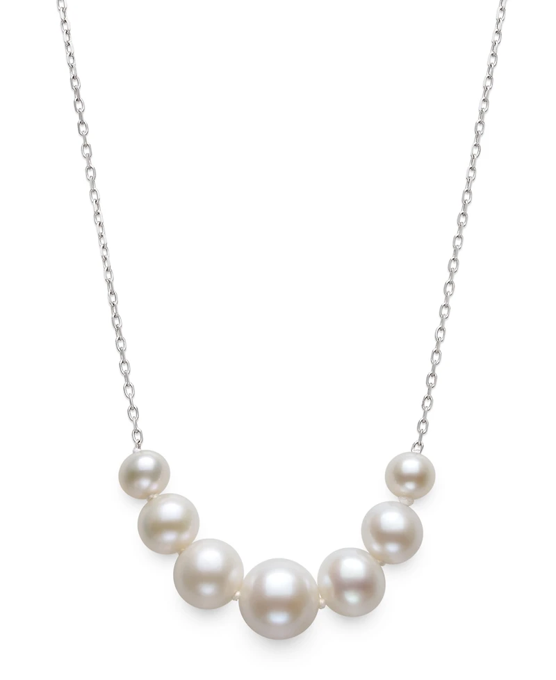 Belle de Mer Cultured Freshwater Pearls (4-7mm) in Sterling Silver Necklace