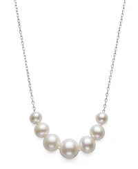 Belle de Mer Cultured Freshwater Pearls (4-7mm) in Sterling Silver Necklace
