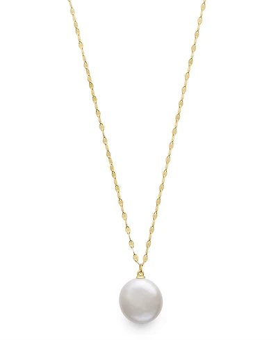 Belle de Mer Freshwater Pearl (12-13mm) in 14K Gold Over Silver Necklace