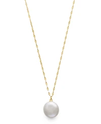 Belle de Mer Freshwater Pearl (12-13mm) in 14K Gold Over Silver Necklace