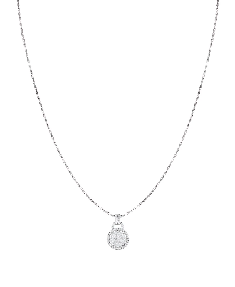 Macy's Diamond Pendant Necklace (1/2 ct. t.w.) in Sterling Silver