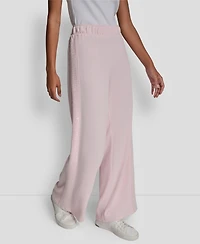 Dkny Jeans Petite Sequin Mid-Rise Wide-Leg Pants