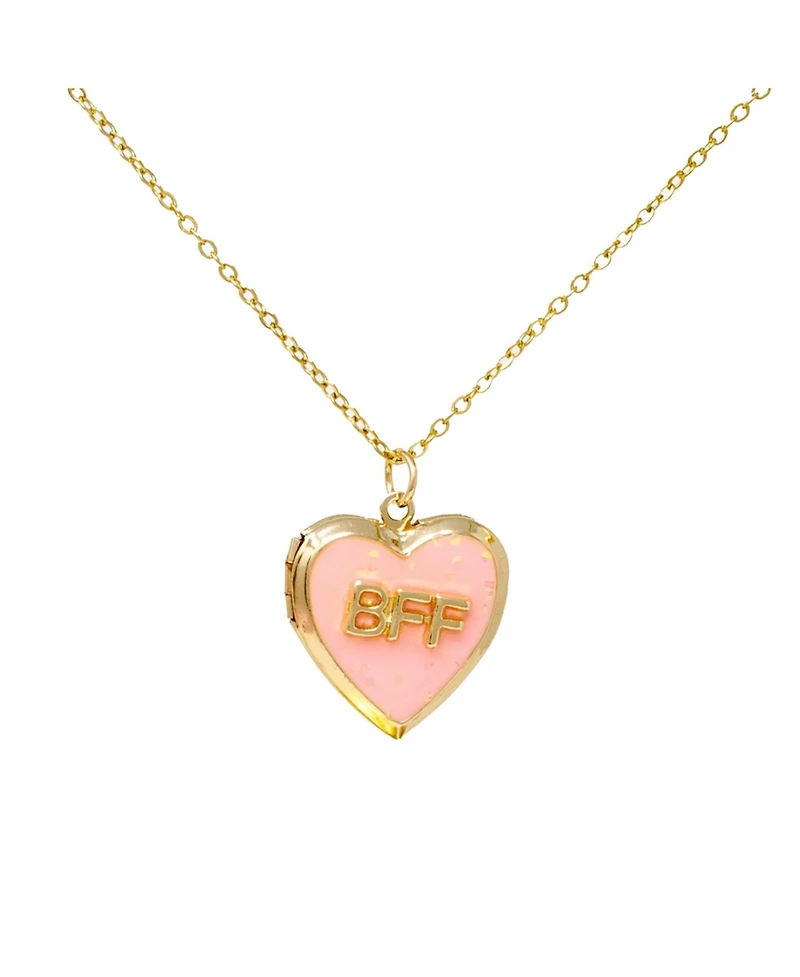 Zomi Gems Girls Bff Heart Locket Necklace Set