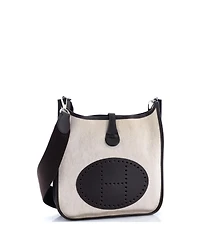 Pre-Owned HERMES Pm Evelyne Bag Gen Ii Toile and Leather