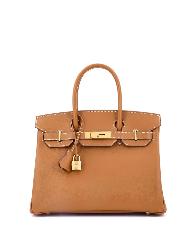 Pre-Owned Hermes Birkin 30 Handbag Brown Epsom with Gold Hardware