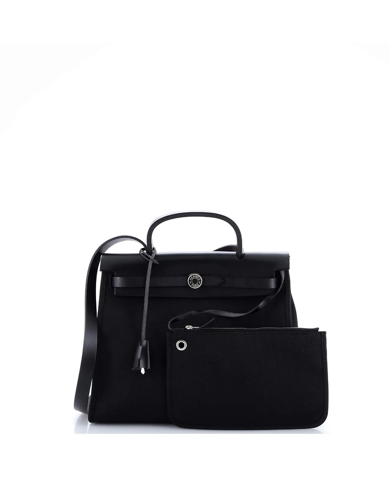 Pre-Owned Hermes Pm Herbag Toile and Leather