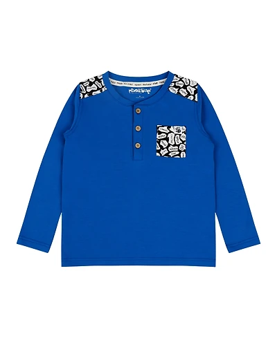 Mixed Up Clothing Toddler Boys Pocket Long-Sleeve Henley Shirt