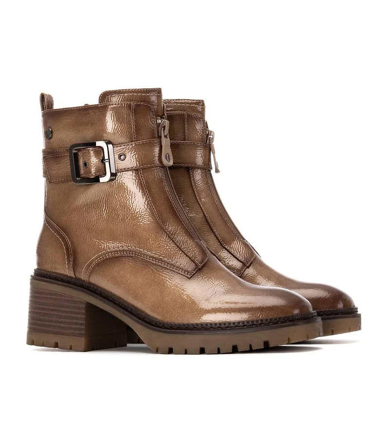 Xti Women's Patent Leather Heeled Ankle Booties By