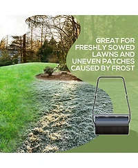 Outsunny 46L Lawn Roller, Push/Tow Behind Sod Roller with U Shaped Handle