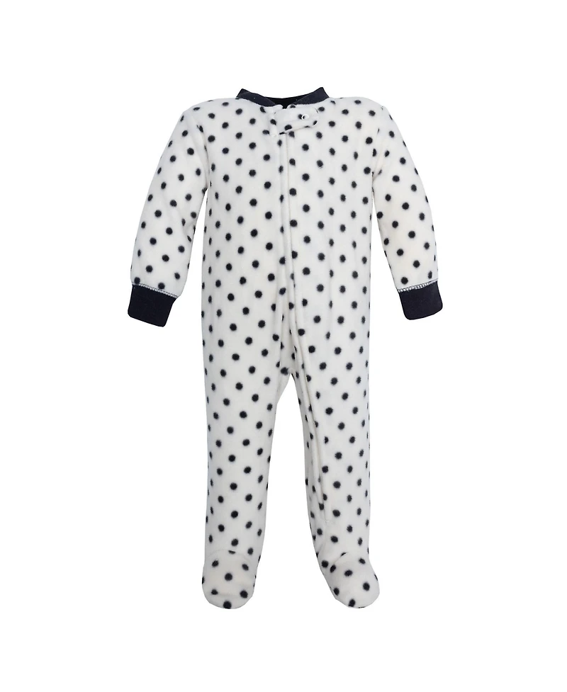 Hudson Baby Girls Fleece Sleep and Play, Burgundy Floral, 0-3 Months