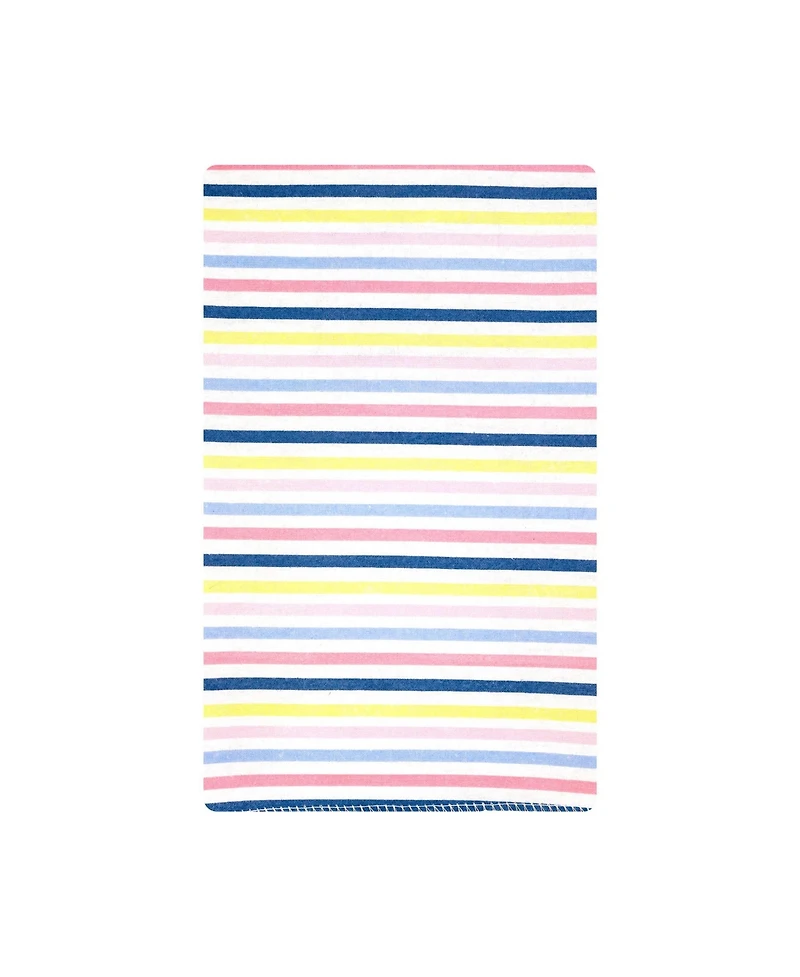 Hudson Baby Infant Girls Cotton Flannel Burp Cloths, Flowers And Strawberries, One Size