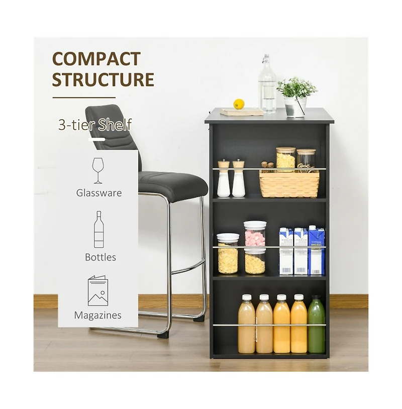 Slickblue Contemporary Bar Table for Kitchen or Dining Room Use