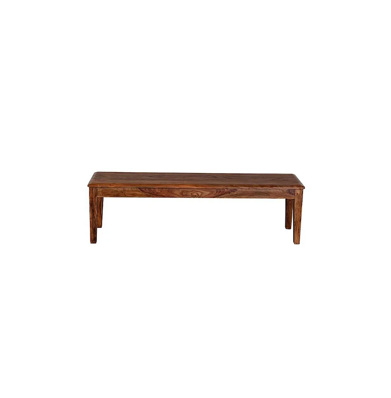 Porter Designs Sonora Solid Sheesham Wood Dining Bench, Brown