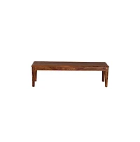 Porter Designs Sonora Solid Sheesham Wood Dining Bench, Brown
