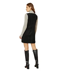 Yumi Women's Cord Tunic Dress With Pockets