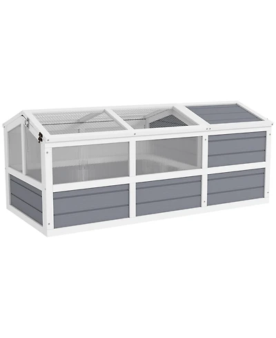 PawHut Tortoise Habitat Outdoor Bottomless Design for Tortoises, Rabbits