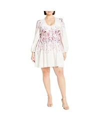 City Chic Women's Keyla Print Dress